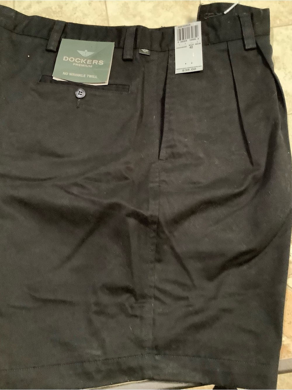 Dockers Black Flat-Front Men's Shorts